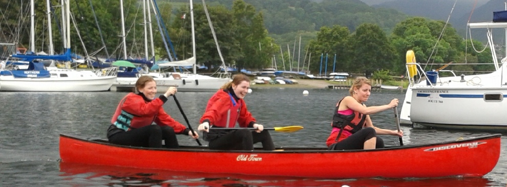 Canoeing is a fantastic lake District hen or stag party activity.